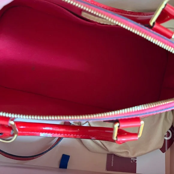 Red Vernis Louis Vuitton Alma PM - Picture 11 of 11
